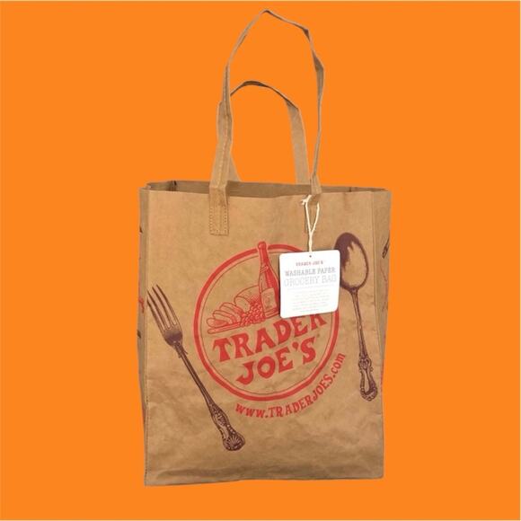 4 Trader Joe's Bags Canvas Reusable Tote/Washable Paper Bag/ 2 Citrus Jute Bags - Picture 2 of 16